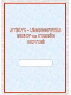 Atelye Laboratuvar Deney ve Temrin Defteri - Elektrik